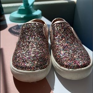 2 pairs for glitter slip on shoes